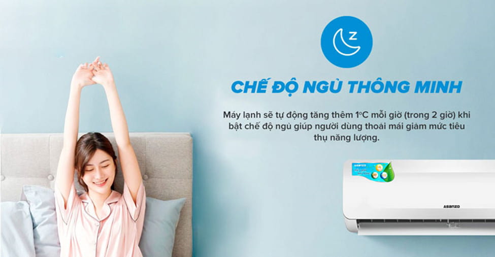 Máy Lạnh Asanzo có chế độ ngủ thông minh