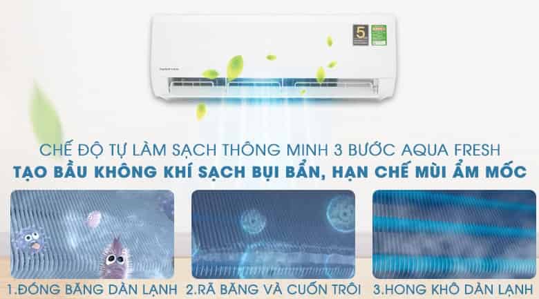 Chế độ tự làm sạch của máy lạnh Aqua