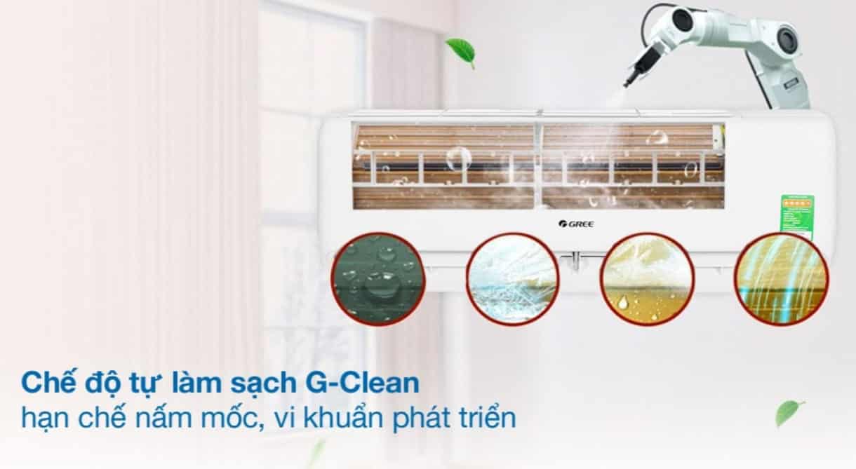 Chế độ tự làm sạch của máy lạnh Gree