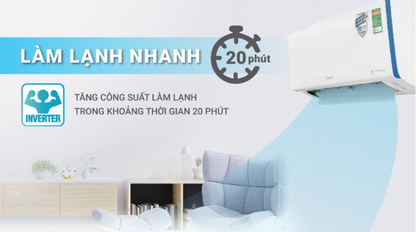 Máy lạnh Daikin Inverter 1 HP ATKF25XVMV làm lạnh nhanh