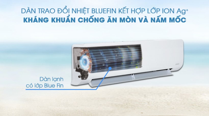 Máy lạnh Nagakawa 18000BTU 1 chiều NS-C18R2T30 dàn trao đổi nhiệt phủ ion Ag+ tiêu diệt virus, vi khuẩn, nấm mốc