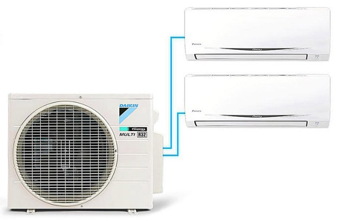 Hệ Thống Multi S Daikin Inverter 2.0 HP - 1 Dàn Nóng MKC50RVMV, 2 Dàn Lạnh CTKC25RVMV