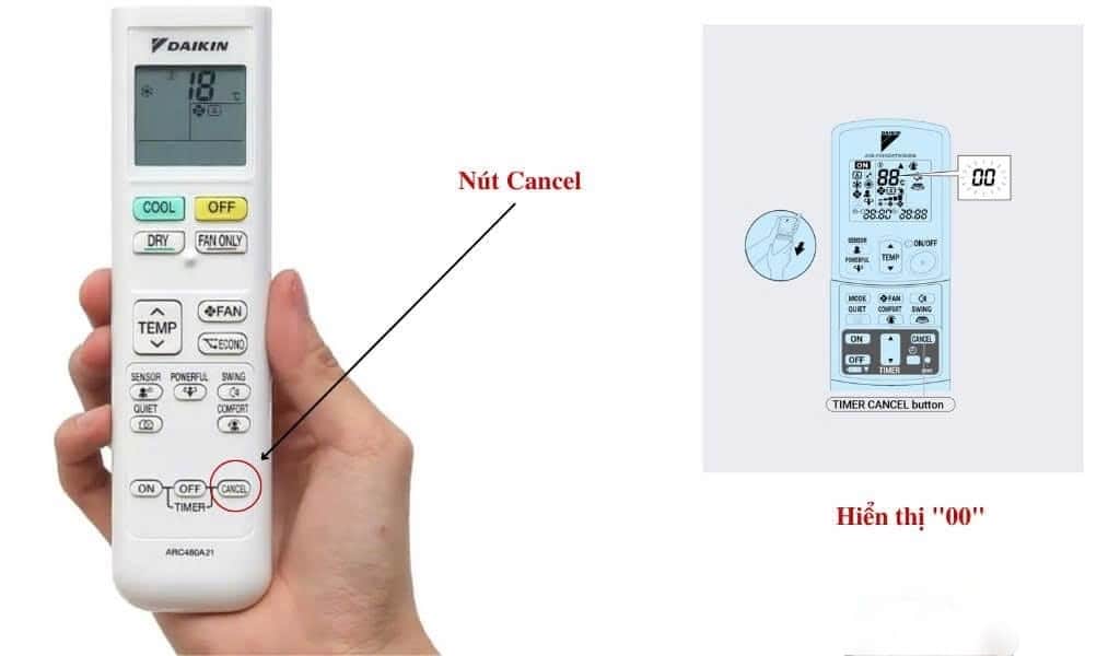 Kiểm tra lỗi máy lạnh Daikin bằng remote