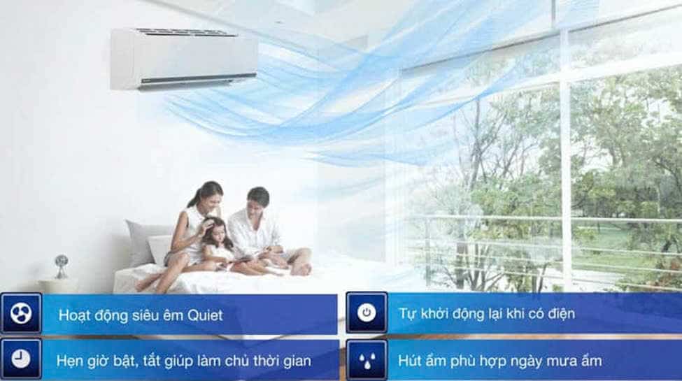 Đa dạng tiện ích sử dụng của máy lạnh Daikin