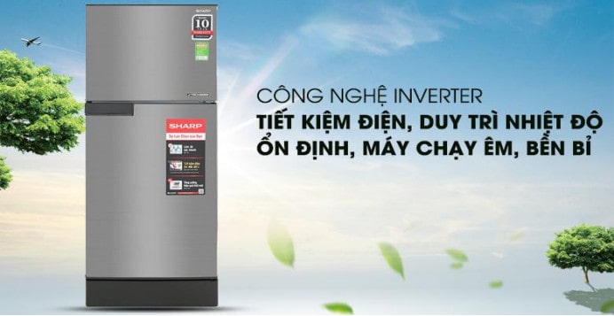 Tủ lạnh Inverter SHARP SJ-X176E-SL 165 Lít