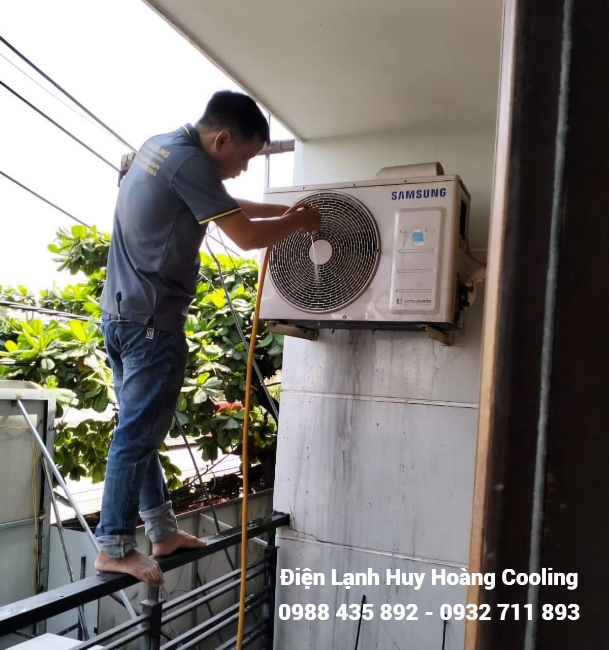 Lắp dàn nóng máy lạnh